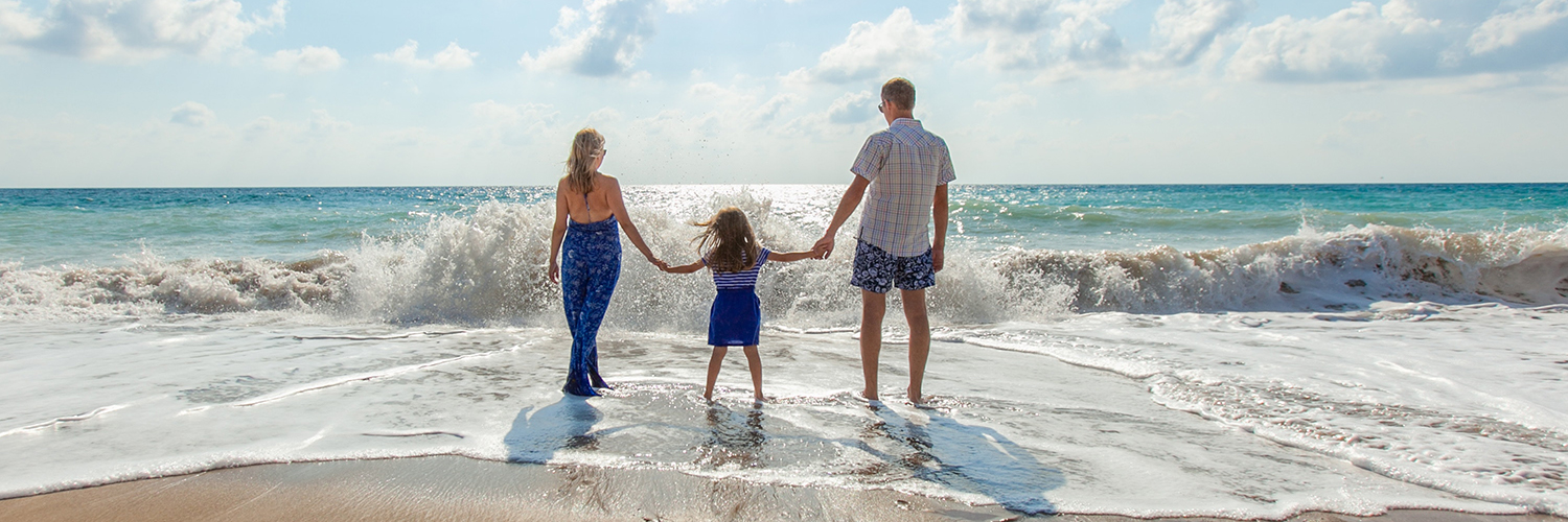 Family at the beach